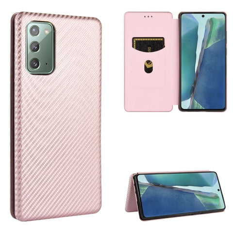 Carbon Fiber Texture Magnetic Horizontal Flip TPU + PC + PU Leather Case with Card Slot, For Samsung Galaxy Note10, For Samsung Galaxy Note10 Plus, For Samsung Galaxy Note20 Ultra, For Samsung Galaxy Note20, For Samsung Galaxy A21s