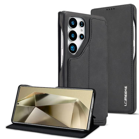 LC.IMEEKE Hon Ancient Series Flip Leather Phone Case, For Samsung Galaxy S26+ 5G, For Samsung Galaxy S26 Ultra 5G, For Samsung Galaxy S26 5G, For Samsung Galaxy S25 Ultra 5G