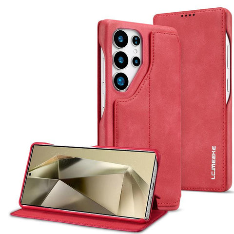 LC.IMEEKE Hon Ancient Series Flip Leather Phone Case, For Samsung Galaxy S26+ 5G, For Samsung Galaxy S26 Ultra 5G, For Samsung Galaxy S26 5G, For Samsung Galaxy S25 Ultra 5G