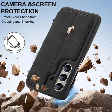 LC.IMEEKE Hon Ancient Series Flip Leather Phone Case, For Samsung Galaxy S26+ 5G, For Samsung Galaxy S26 Ultra 5G, For Samsung Galaxy S26 5G, For Samsung Galaxy S25 Ultra 5G