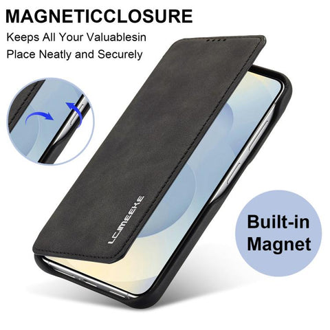 LC.IMEEKE Hon Ancient Series Flip Leather Phone Case, For Samsung Galaxy S26+ 5G, For Samsung Galaxy S26 Ultra 5G, For Samsung Galaxy S26 5G, For Samsung Galaxy S25 Ultra 5G