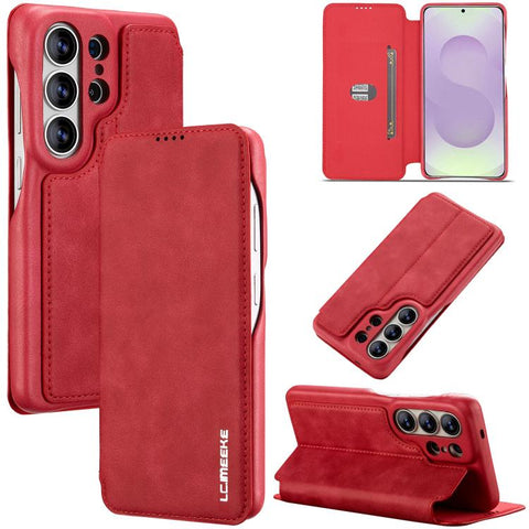 LC.IMEEKE Hon Ancient Series Flip Leather Phone Case, For Samsung Galaxy S26+ 5G, For Samsung Galaxy S26 Ultra 5G, For Samsung Galaxy S26 5G, For Samsung Galaxy S25 Ultra 5G