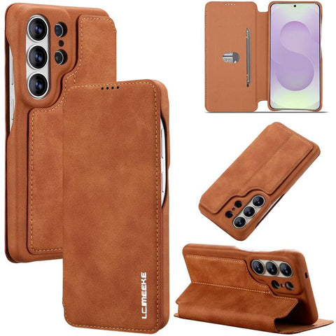 LC.IMEEKE Hon Ancient Series Flip Leather Phone Case, For Samsung Galaxy S26+ 5G, For Samsung Galaxy S26 Ultra 5G, For Samsung Galaxy S26 5G, For Samsung Galaxy S25 Ultra 5G