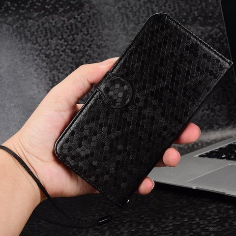 Honeycomb Dot Texture Leather Phone Case, For Samsung Galaxy S25 Ultra 5G