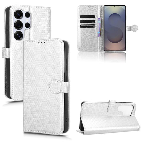 Honeycomb Dot Texture Leather Phone Case, For Samsung Galaxy S25 Ultra 5G