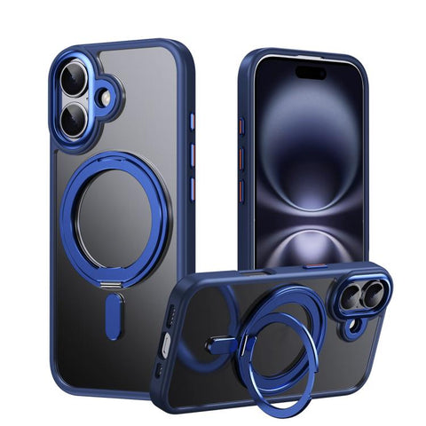 Frosted 360 Degree MagSafe Magnetic Holder Phone Case, For iPhone 18 Pro, For iPhone 18 Pro Max, For iPhone 17e / 16e, For iPhone 17 Pro Max, For iPhone 17 Pro, For iPhone 17, For iPhone Air