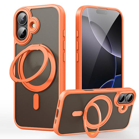 Frosted 360 Degree MagSafe Magnetic Holder Phone Case, For iPhone 18 Pro, For iPhone 18 Pro Max, For iPhone 17e / 16e, For iPhone 17 Pro Max, For iPhone 17 Pro, For iPhone 17, For iPhone Air