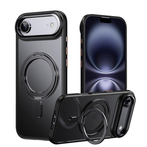 Frosted 360 Degree MagSafe Magnetic Holder Phone Case, For iPhone 18 Pro, For iPhone 18 Pro Max, For iPhone 17e / 16e, For iPhone 17 Pro Max, For iPhone 17 Pro, For iPhone 17, For iPhone Air