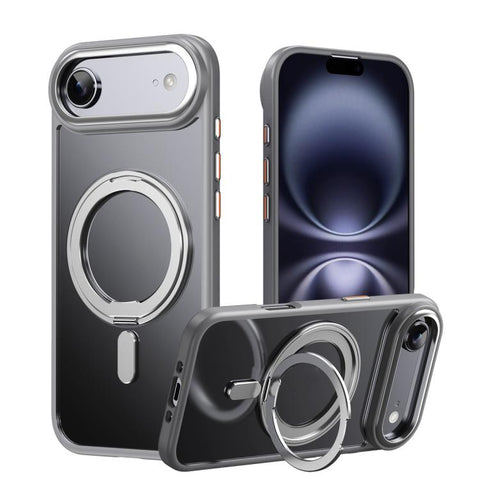 Frosted 360 Degree MagSafe Magnetic Holder Phone Case, For iPhone 18 Pro, For iPhone 18 Pro Max, For iPhone 17e / 16e, For iPhone 17 Pro Max, For iPhone 17 Pro, For iPhone 17, For iPhone Air