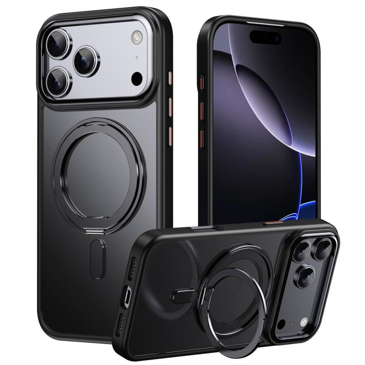 Frosted 360 Degree MagSafe Magnetic Holder Phone Case, For iPhone 18 Pro, For iPhone 18 Pro Max, For iPhone 17e / 16e, For iPhone 17 Pro Max, For iPhone 17 Pro, For iPhone 17, For iPhone Air