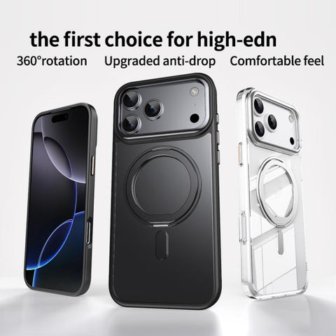 Frosted 360 Degree MagSafe Magnetic Holder Phone Case, For iPhone 18 Pro, For iPhone 18 Pro Max, For iPhone 17e / 16e, For iPhone 17 Pro Max, For iPhone 17 Pro, For iPhone 17, For iPhone Air