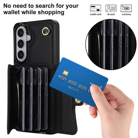 RFID Card Slot Phone Case with Long Lanyard, For Samsung Galaxy S26+ 5G, For Samsung Galaxy S26 Ultra 5G, For Samsung Galaxy S26 5G, For Samsung Galaxy S25 5G, For Samsung Galaxy S25+ 5G, For Samsung Galaxy S25 Ultra 5G, For Samsung Galaxy S24 Ultra 5G...