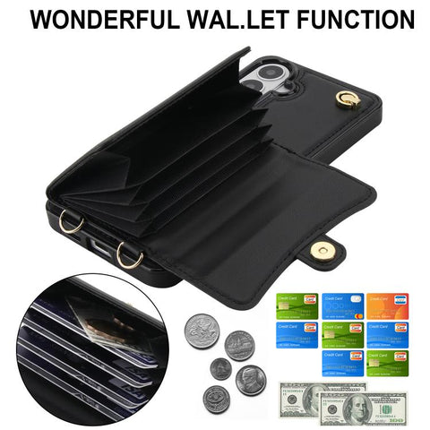 RFID Card Slot Phone Case with Long Lanyard, For Samsung Galaxy S26+ 5G, For Samsung Galaxy S26 Ultra 5G, For Samsung Galaxy S26 5G, For Samsung Galaxy S25 5G, For Samsung Galaxy S25+ 5G, For Samsung Galaxy S25 Ultra 5G, For Samsung Galaxy S24 Ultra 5G...