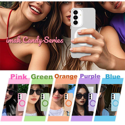 IMAK Candy Series Shockproof MagSafe Phone Case, For Samsung Galaxy S26+ 5G, For Samsung Galaxy S26 Ultra 5G, For Samsung Galaxy S26 5G, For Samsung Galaxy S25 FE 5G, For Samsung Galaxy S25 Edge 5G, For Samsung Galaxy S25 5G