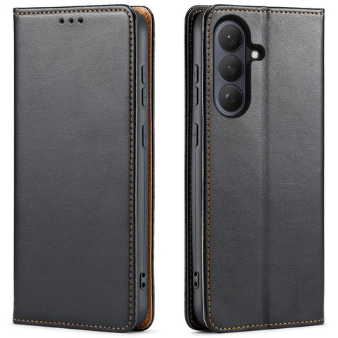 Fierre Shann PU Genuine Leather Texture Phone Case, For Samsung Galaxy S26+ 5G, For Samsung Galaxy S26 Ultra 5G, For Samsung Galaxy S26 5G, For Samsung Galaxy S25 Edge 5G, For Samsung Galaxy S25 5G, For Samsung Galaxy S25+ 5G                           ...