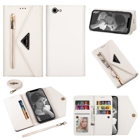 Skin Feel Zipper Horizontal Flip Leather Case with Holder & Card Slots & Photo Frame & Lanyard & Long Rope, For iPhone 6, For iPhone 6 Plus, For iPhone 7 / 8 / SE (2020), For iPhone 7 Plus / 8 Plus, For iPhone 11, For iPhone 11 Pro, For iPhone 11 Pro M...