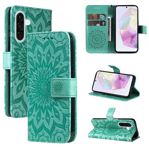 Embossed Sunflower Pattern Flip Leather Phone Case, For Samsung Galaxy A56 5G