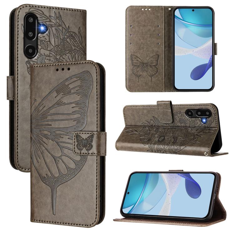 Embossed Butterfly Leather Phone Case, For Samsung Galaxy F16 5G Global, For Samsung Galaxy F06 5G / M06 5G