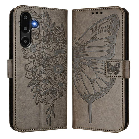 Embossed Butterfly Leather Phone Case, For Samsung Galaxy F16 5G Global, For Samsung Galaxy F06 5G / M06 5G