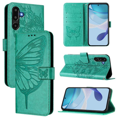 Embossed Butterfly Leather Phone Case, For Samsung Galaxy F16 5G Global, For Samsung Galaxy F06 5G / M06 5G