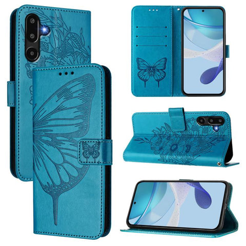Embossed Butterfly Leather Phone Case, For Samsung Galaxy F16 5G Global, For Samsung Galaxy F06 5G / M06 5G