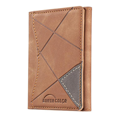 Prismatic Leather Horizontal Magnetic Wallet Card Bag Case