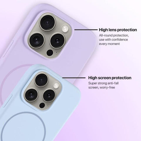 Large Hole Camera MagSafe Liquid Silicone Full Coverage Phone Case, For iPhone 15 Pro Max, For iPhone 15 Pro, For iPhone 15 Plus, For iPhone 15