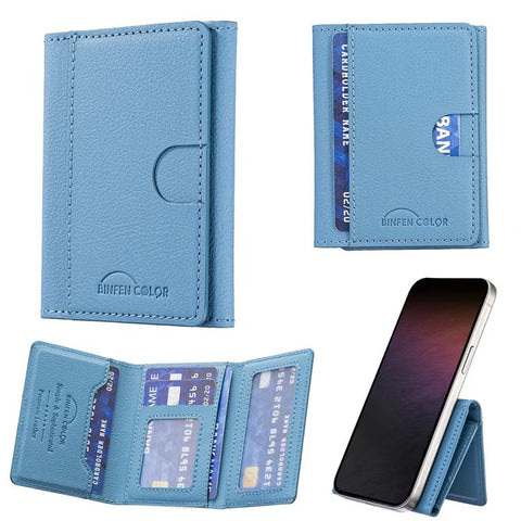 Solid Color Leather Horizontal Magnetic Wallet Card Bag Case