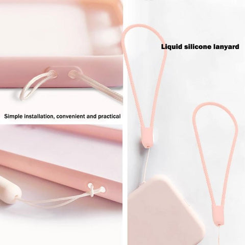 Silicone Phone Case with Wrist Strap, For iPhone 17e / 16e