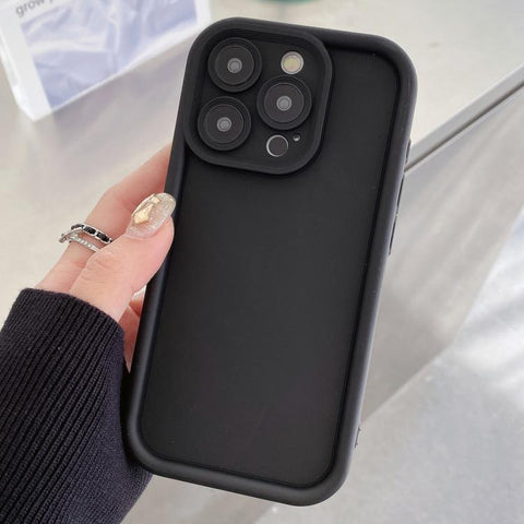 Shockproof Frame Frosted Precise Hole TPU Phone Case, For iPhone 15, For iPhone 14 Plus, For iPhone 14, For iPhone 14 Pro, For iPhone 14 Pro Max, For iPhone SE 2022 / 2020 / 8 / 7