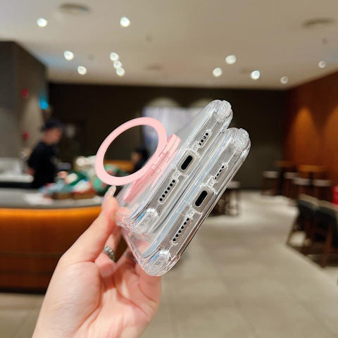 Dreamland Transparent MagSafe Holder Phone Case, For iPhone 13 Pro Max, For iPhone 13 Pro, For iPhone 13, For iPhone 12 / 12 Pro, For iPhone 12 Pro Max, For iPhone 11 Pro Max