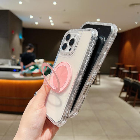 Dreamland Transparent MagSafe Holder Phone Case, For iPhone 15 Plus, For iPhone 15, For iPhone 14 Plus, For iPhone 14, For iPhone 14 Pro, For iPhone 14 Pro Max