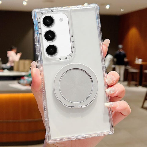 Dreamland Transparent MagSafe Holder Phone Case, For Samsung Galaxy S25 / S24 5G, For Samsung Galaxy S25+ / S24+ 5G, For Samsung Galaxy S25 Ultra / S24 Ultra 5G, For Samsung Galaxy S23 FE 5G, For Samsung Galaxy S23 Ultra 5G, For Samsung Galaxy S23+ 5G