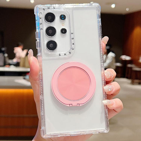 Dreamland Transparent MagSafe Holder Phone Case, For Samsung Galaxy S25 / S24 5G, For Samsung Galaxy S25+ / S24+ 5G, For Samsung Galaxy S25 Ultra / S24 Ultra 5G, For Samsung Galaxy S23 FE 5G, For Samsung Galaxy S23 Ultra 5G, For Samsung Galaxy S23+ 5G