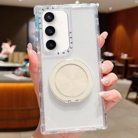 Dreamland Transparent MagSafe Holder Phone Case, For Samsung Galaxy S25 / S24 5G, For Samsung Galaxy S25+ / S24+ 5G, For Samsung Galaxy S25 Ultra / S24 Ultra 5G, For Samsung Galaxy S23 FE 5G, For Samsung Galaxy S23 Ultra 5G, For Samsung Galaxy S23+ 5G