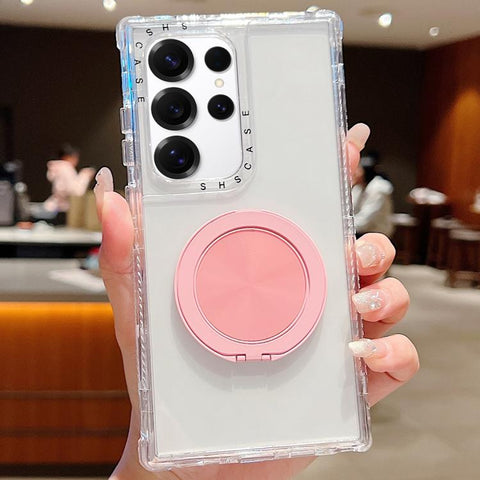 Dreamland Transparent MagSafe Holder Phone Case, For Samsung Galaxy S25 / S24 5G, For Samsung Galaxy S25+ / S24+ 5G, For Samsung Galaxy S25 Ultra / S24 Ultra 5G, For Samsung Galaxy S23 FE 5G, For Samsung Galaxy S23 Ultra 5G, For Samsung Galaxy S23+ 5G