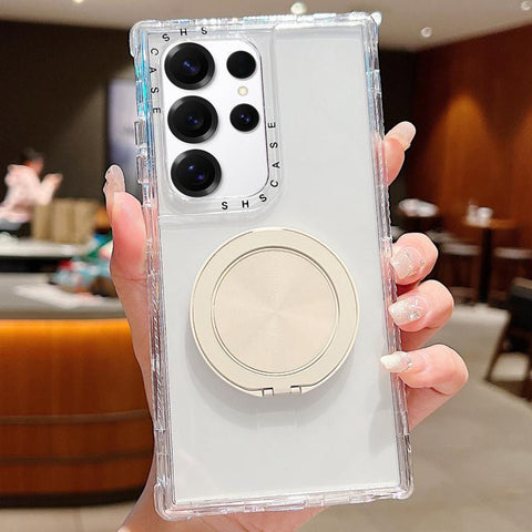 Dreamland Transparent MagSafe Holder Phone Case, For Samsung Galaxy S25 / S24 5G, For Samsung Galaxy S25+ / S24+ 5G, For Samsung Galaxy S25 Ultra / S24 Ultra 5G, For Samsung Galaxy S23 FE 5G, For Samsung Galaxy S23 Ultra 5G, For Samsung Galaxy S23+ 5G