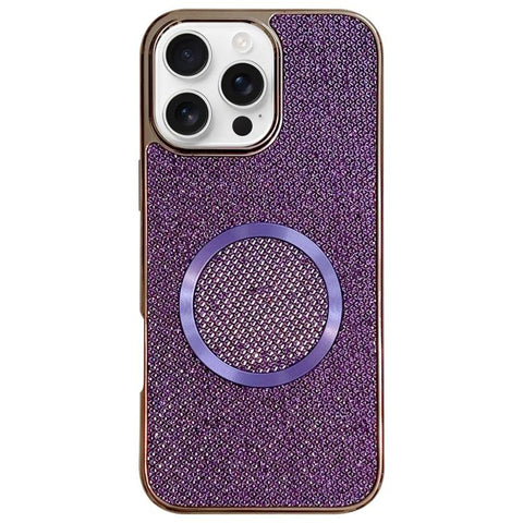 Electroplating PC Glitter Grain MagSafe Phone Case, For iPhone 18 Pro / 17 Pro, For iPhone 18 Pro Max/17 Pro Max, For iPhone 16 Pro Max, For iPhone 16 Pro, For iPhone 16 Plus, For iPhone 16, For iPhone 15 Pro Max, For iPhone 15 Pro