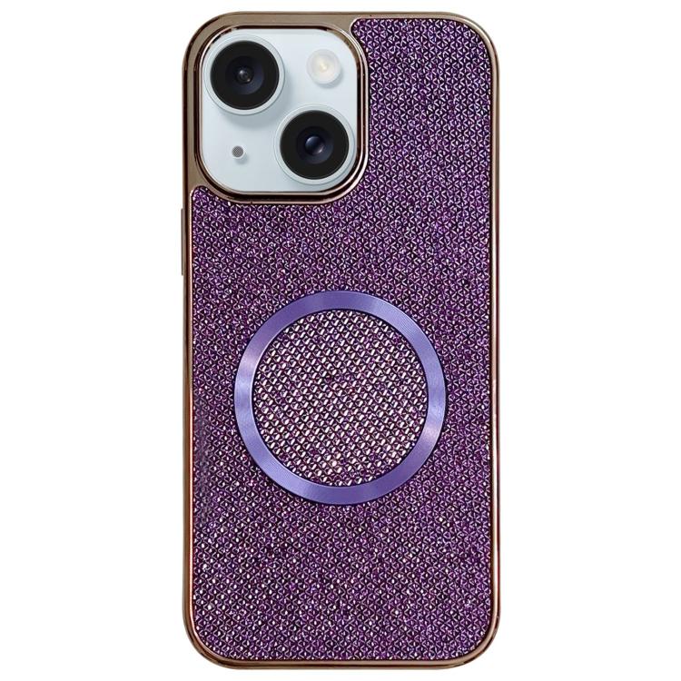 Electroplating PC Glitter Grain MagSafe Phone Case, For iPhone 15 Plus, For iPhone 15, For iPhone 14 Plus, For iPhone 14, For iPhone 14 Pro, For iPhone 14 Pro Max, For iPhone 13 Pro Max, For iPhone 13 Pro