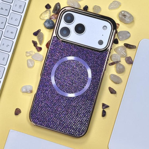 Electroplating PC Glitter Grain MagSafe Phone Case, For iPhone 18 Pro / 17 Pro, For iPhone 18 Pro Max/17 Pro Max, For iPhone 16 Pro Max, For iPhone 16 Pro, For iPhone 16 Plus, For iPhone 16, For iPhone 15 Pro Max, For iPhone 15 Pro