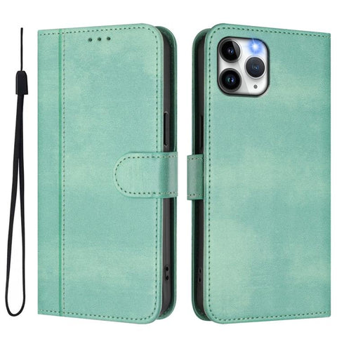 Line Splicing Buckle Retro Leather Phone Case, For iPhone 11 Pro Max, For iPhone 11, For iPhone 11 Pro, For iPhone X / XS, For iPhone XR, For iPhone XS Max