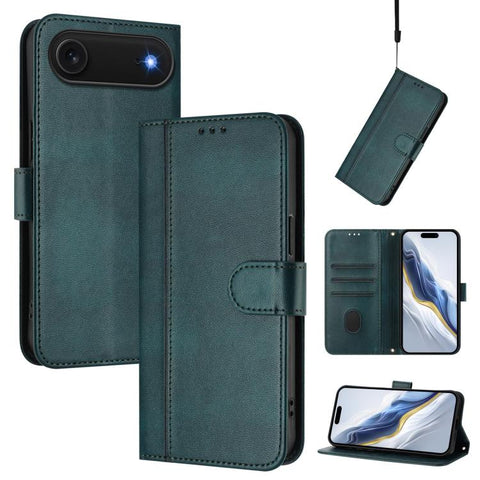 Line Splicing Buckle Retro Leather Phone Case, For iPhone 18 Pro / 17 Pro, For iPhone 18 Pro Max / 17 Pro Max, For iPhone 17e / 16e, For iPhone 17, For iPhone Air, For iPhone 16 Pro Max