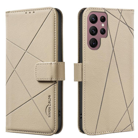 Geometric Pattern RFID Leather Phone Case, For Samsung Galaxy S22 5G, For Samsung Galaxy S21 FE 5G, For Samsung Galaxy S21 5G, For Samsung Galaxy S21+ 5G, For Samsung Galaxy S21 Ultra 5G