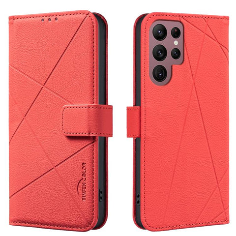 Geometric Pattern RFID Leather Phone Case, For Samsung Galaxy S22 5G, For Samsung Galaxy S21 FE 5G, For Samsung Galaxy S21 5G, For Samsung Galaxy S21+ 5G, For Samsung Galaxy S21 Ultra 5G
