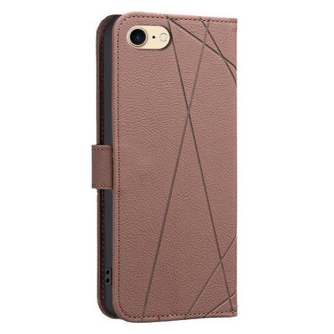 Geometric Pattern RFID Leather Phone Case, For iPhone 6 / 7 / 8 / SE, For iPhone 13 Pro Max, For iPhone 13 Pro, For iPhone 12 / 12 Pro, For iPhone 12 Pro Max, For iPhone 11 Pro Max, For iPhone 11, For iPhone 11 Pro