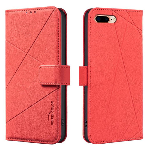 Geometric Pattern RFID Leather Phone Case, For iPhone XR, For iPhone XS Max, For iPhone 6 Plus / 7 Plus / 8 Plus