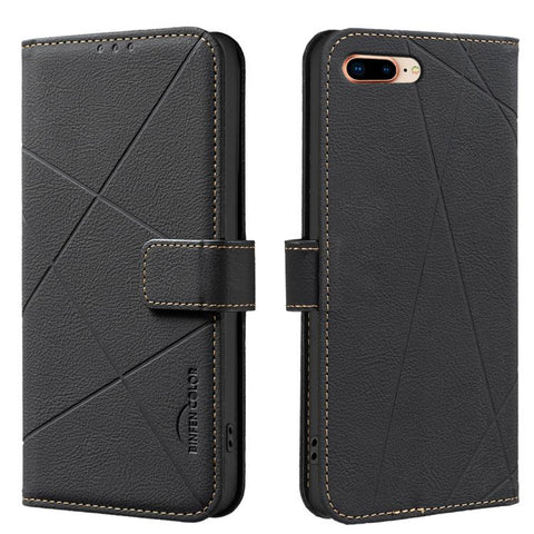 Geometric Pattern RFID Leather Phone Case, For iPhone XR, For iPhone XS Max, For iPhone 6 Plus / 7 Plus / 8 Plus
