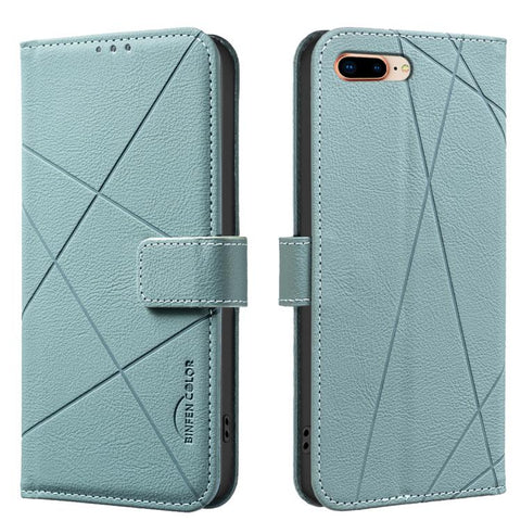 Geometric Pattern RFID Leather Phone Case, For iPhone XR, For iPhone XS Max, For iPhone 6 Plus / 7 Plus / 8 Plus