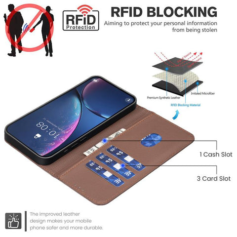 Geometric Pattern RFID Leather Phone Case, For iPhone 16, For iPhone 15 Pro Max, For iPhone 15 Pro, For iPhone 14 Plus / 15 Plus, For iPhone 15, For iPhone 13 / 14, For iPhone 14 Pro, For iPhone 14 Pro Max