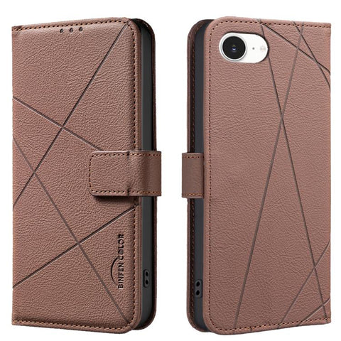 Geometric Pattern RFID Leather Phone Case, For iPhone 18 Pro/17 Pro, For iPhone 18 Pro Max/17 Pro Max, For iPhone 16e / 17e, For iPhone 17, For iPhone Air, For iPhone 16 Pro Max, For iPhone 16 Pro, For iPhone 16 Plus